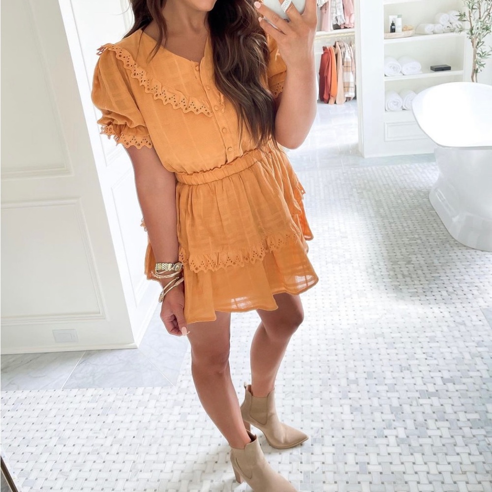 Vici eyelet ruffle dress